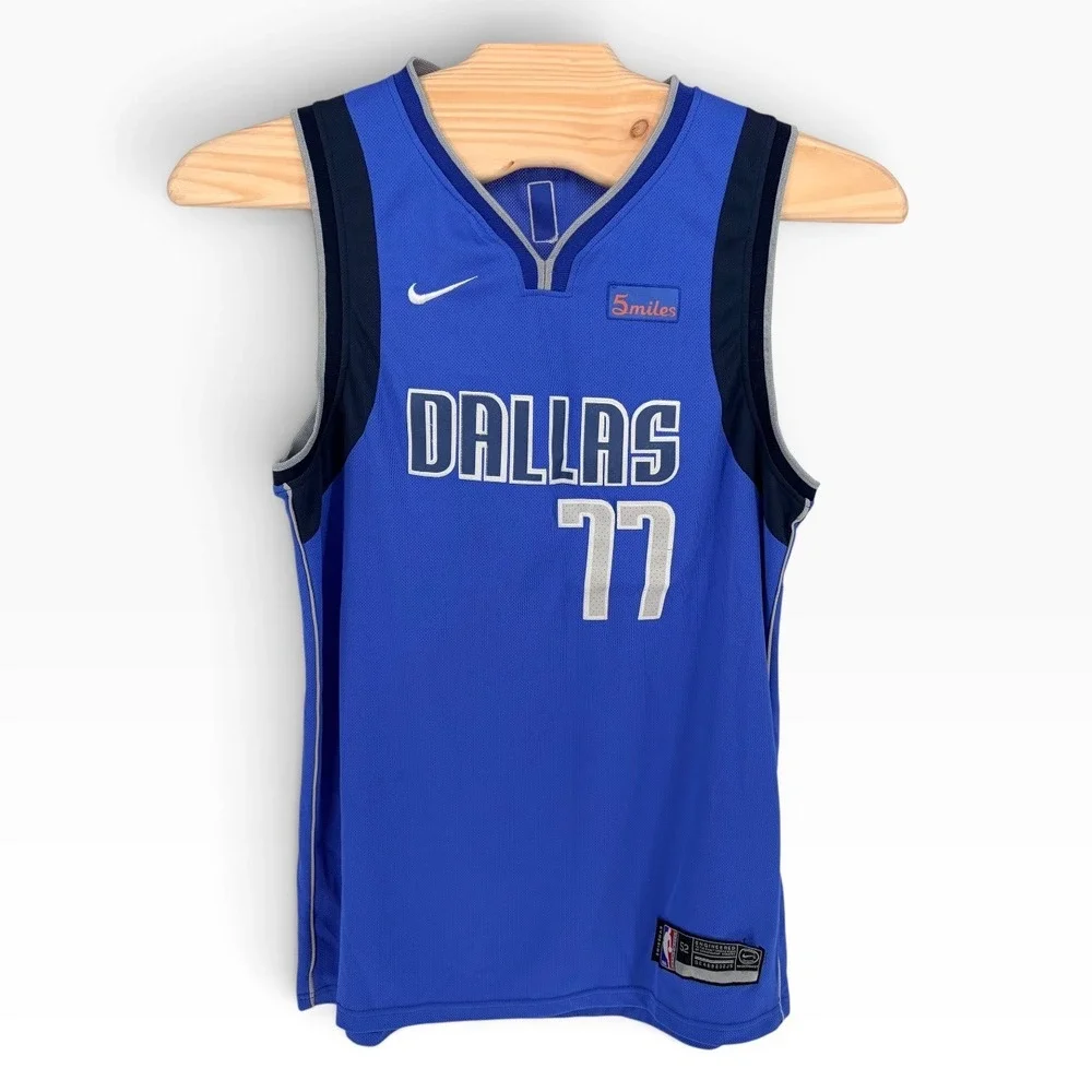 Nike Dallas Mavericks Luka Doncic 77 Jersey 52 XL Blue Swingman NBA Basketball
